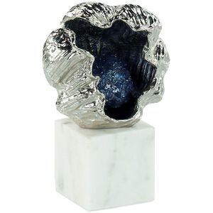Metallic Geode 10.25 X 6.5 inch Sculpture, on Marble Base