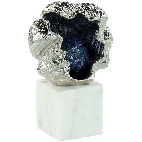 Metallic Geode 10.25 X 6.5 inch Sculpture, on Marble Base