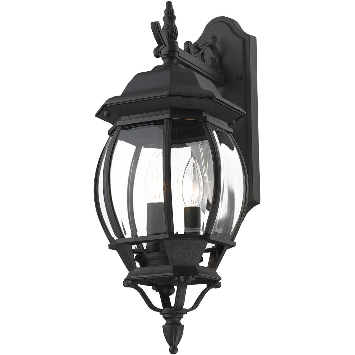 Frontenac 3 Light 21 inch Textured Black Outdoor  Wall Lantern