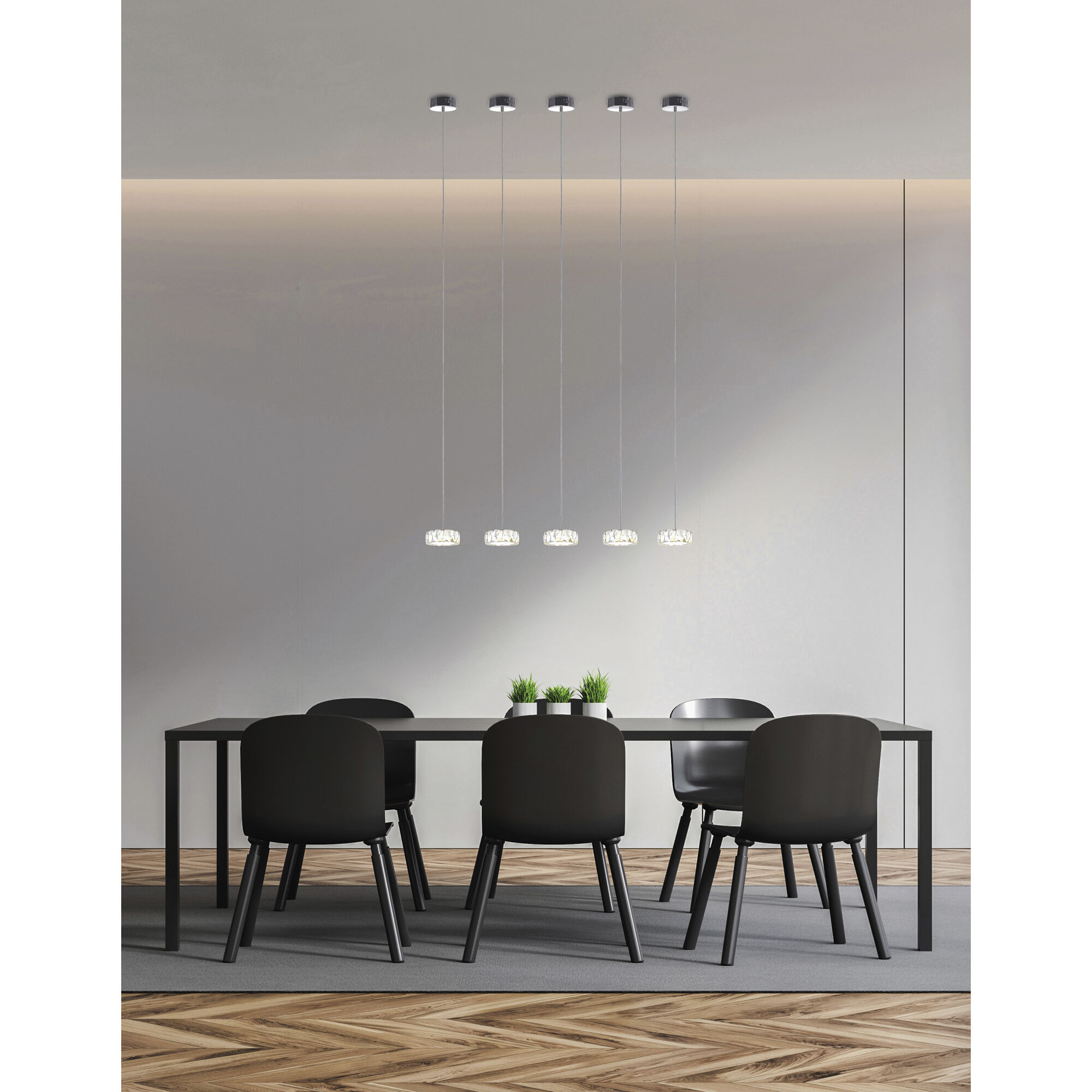 Milan LED 6 inch Chrome Down Mini Pendant Ceiling Light