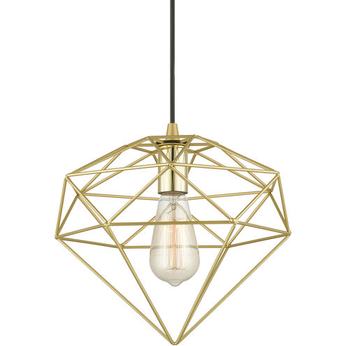 Knox 1 Light 11 inch Soft Gold with Polished Brass Accents Pendant Ceiling Light