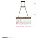 Matrix 6 Light 36.5 inch Havana Gold Linear Pendant Ceiling Light