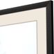 Waterside Collection Modern Rubbed Matte Espresso Wood With Honeycomb Embossing Framed Art