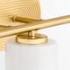 Belinder 3 Light 24 inch Aged Brass Vanity Light Wall Light