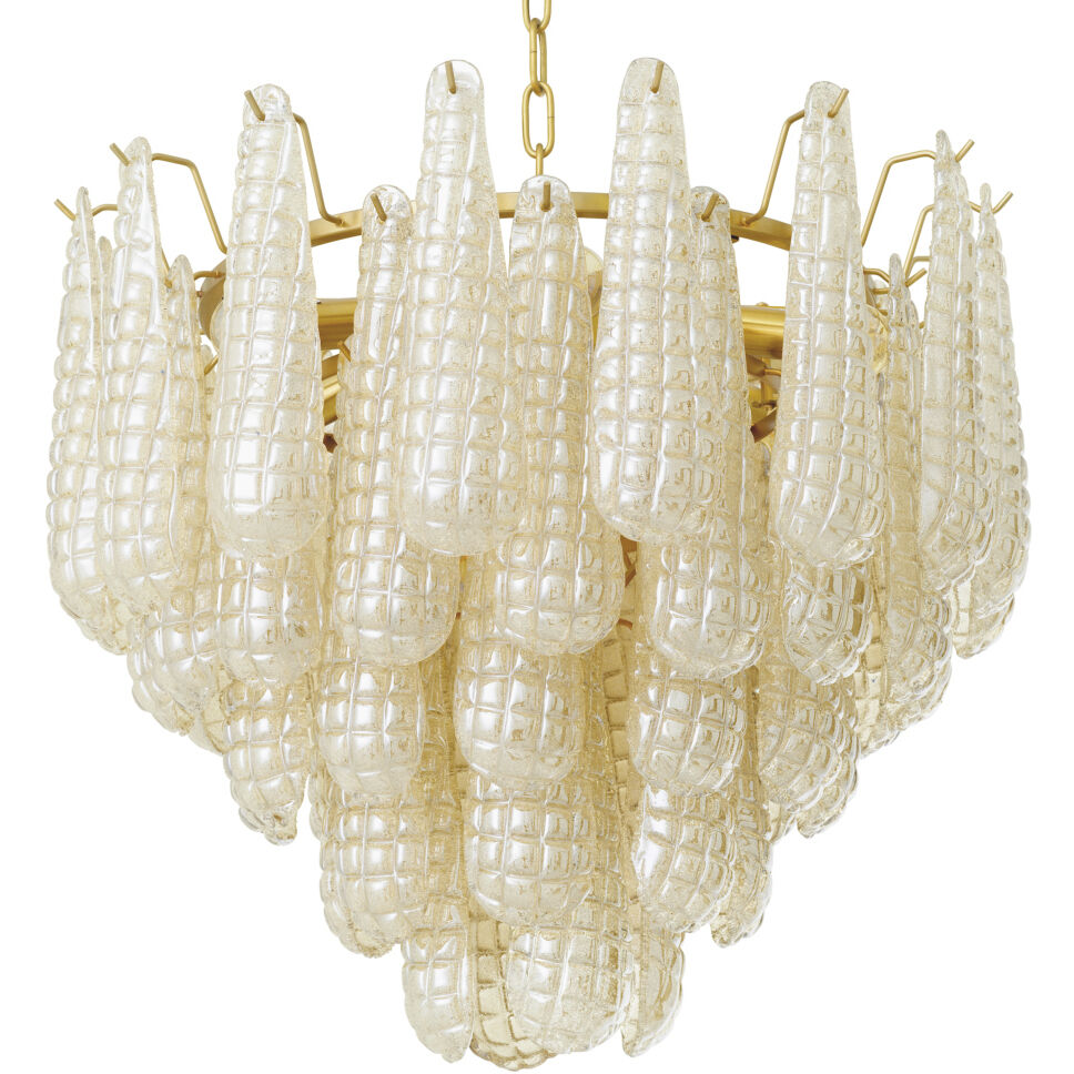Chaves 9 Light 25 inch Champagne-Colored Glass Chandelier Ceiling Light, Small