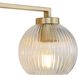 Elliott 3 Light 24.5 inch Brushed Champagne Bronze Vanity Light Wall Light in Ribbed Clear