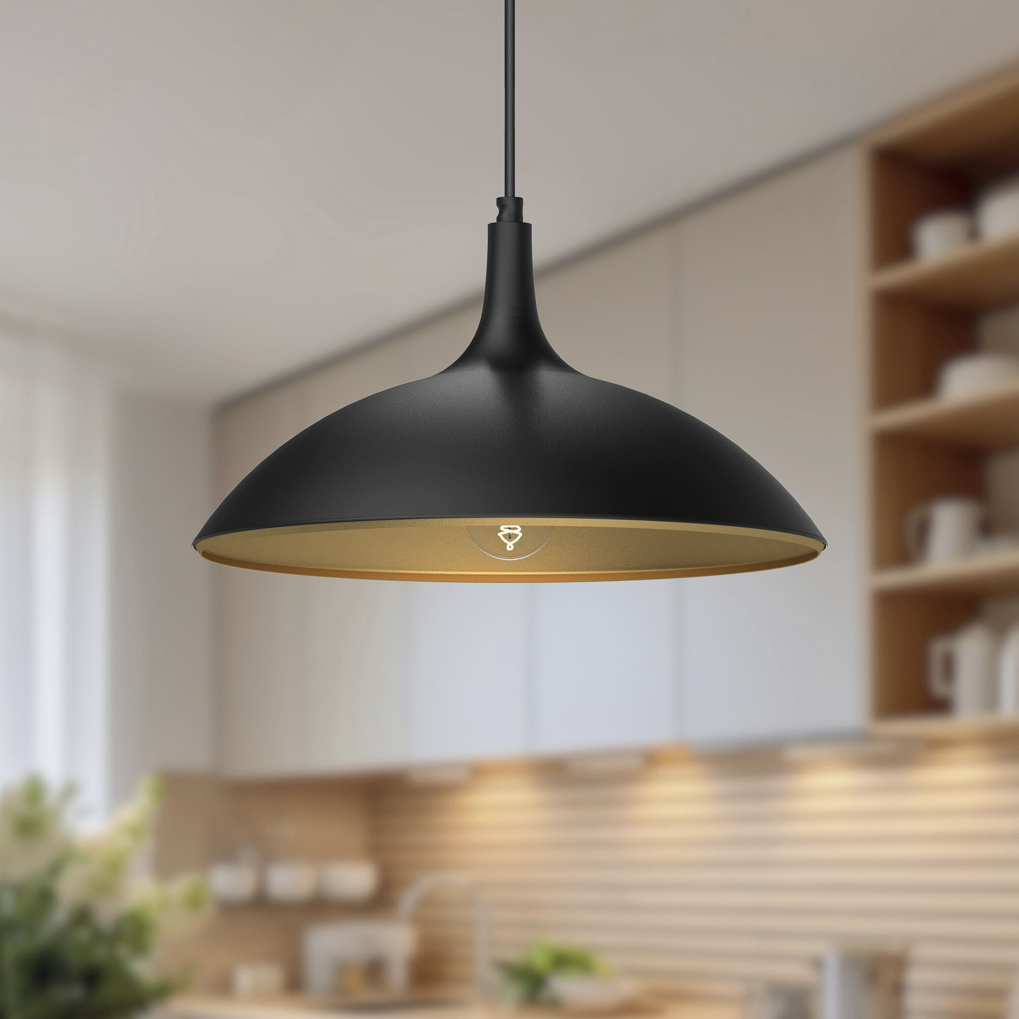 Alora Mood Abel Pendant Ceiling Light in Matte Black