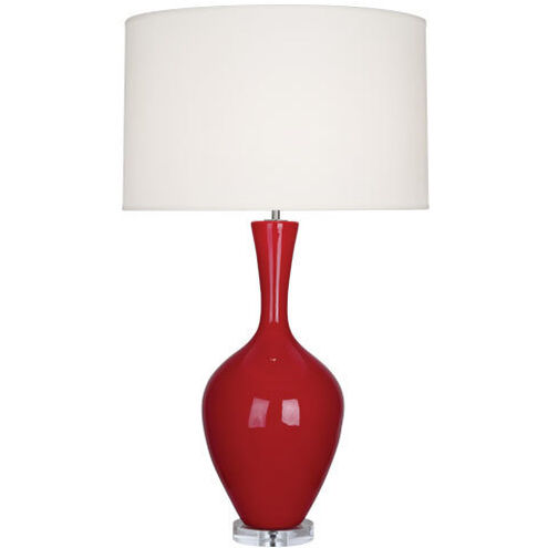 Audrey 33.5 inch 150.00 watt Ruby Red Table Lamp Portable Light