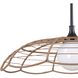 Lakeside 1 Light 30 inch Saddle Brown and Matte Black Indoor Outdoor Pendant Ceiling Light