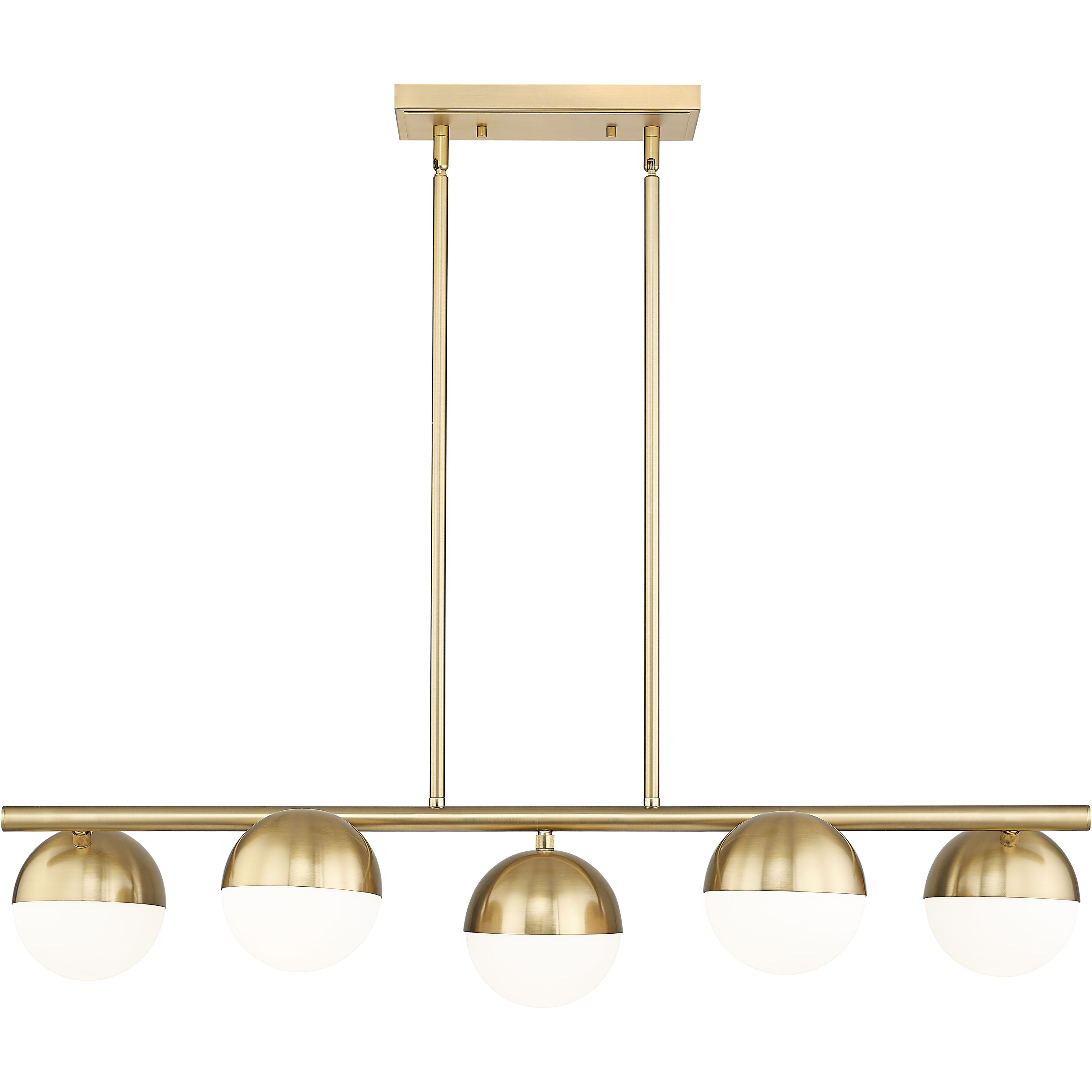 Realm Sphere Linear Chandelier Ceiling Light in Modern Gold