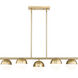 Realm Sphere Linear Chandelier Ceiling Light in Modern Gold