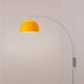 Half Dome 1 Light 5 inch Satin Nickel Wall Mounted Arc Lamp Wall Light in Dome Mustard Linen