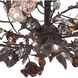 Cristallo Fiore 3 Light 27 inch Deep Rust Semi Flush Mount Ceiling Light