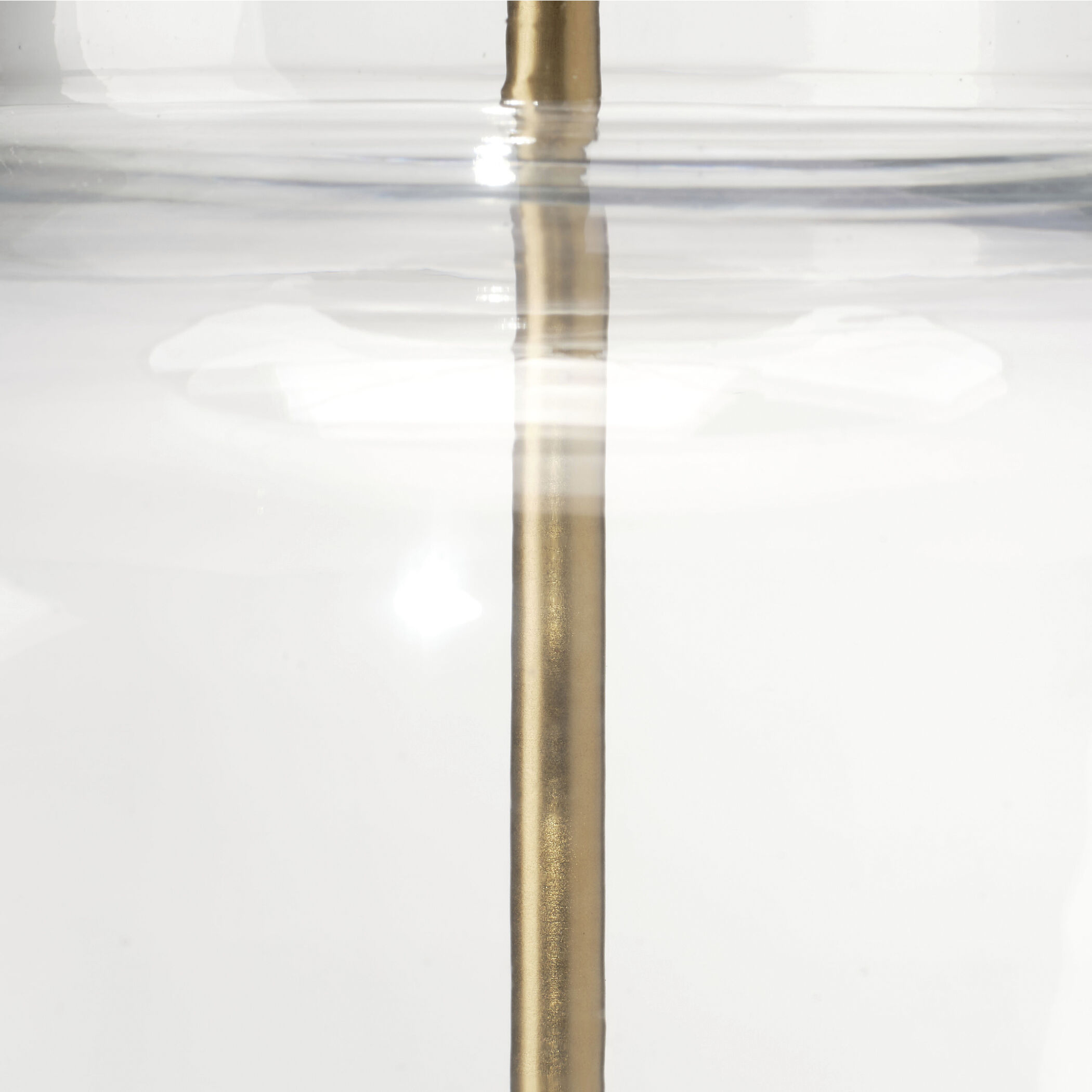 Poised 30.75 inch 150 watt Clear Glass Table Lamp Portable Light, Inline