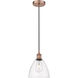 Edison Dome 1 Light 8 inch Antique Copper Mini Pendant Ceiling Light
