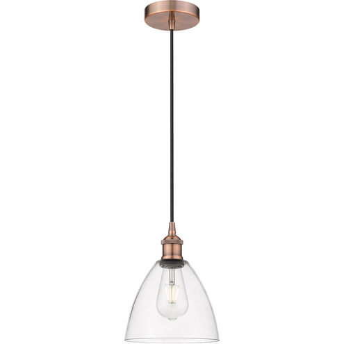 Edison Dome 1 Light 8 inch Antique Copper Mini Pendant Ceiling Light