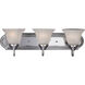 Essentials - 801x 3 Light 24 inch Polished Chrome Bath Vanity Wall Light in Marble