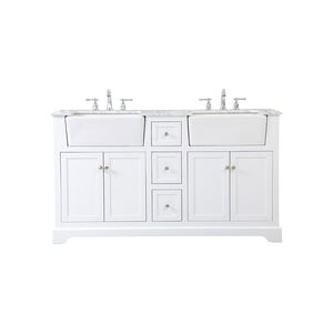 Franklin 60 X 22 X 35 inch White Bathroom Vanity Cabinet