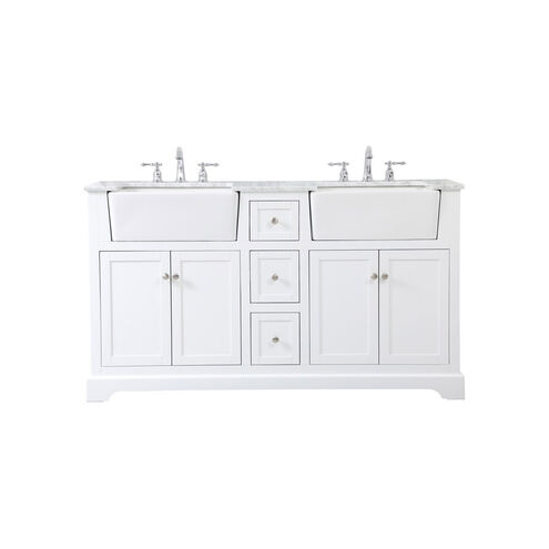 Franklin 60 X 22 X 35 inch White Bathroom Vanity Cabinet