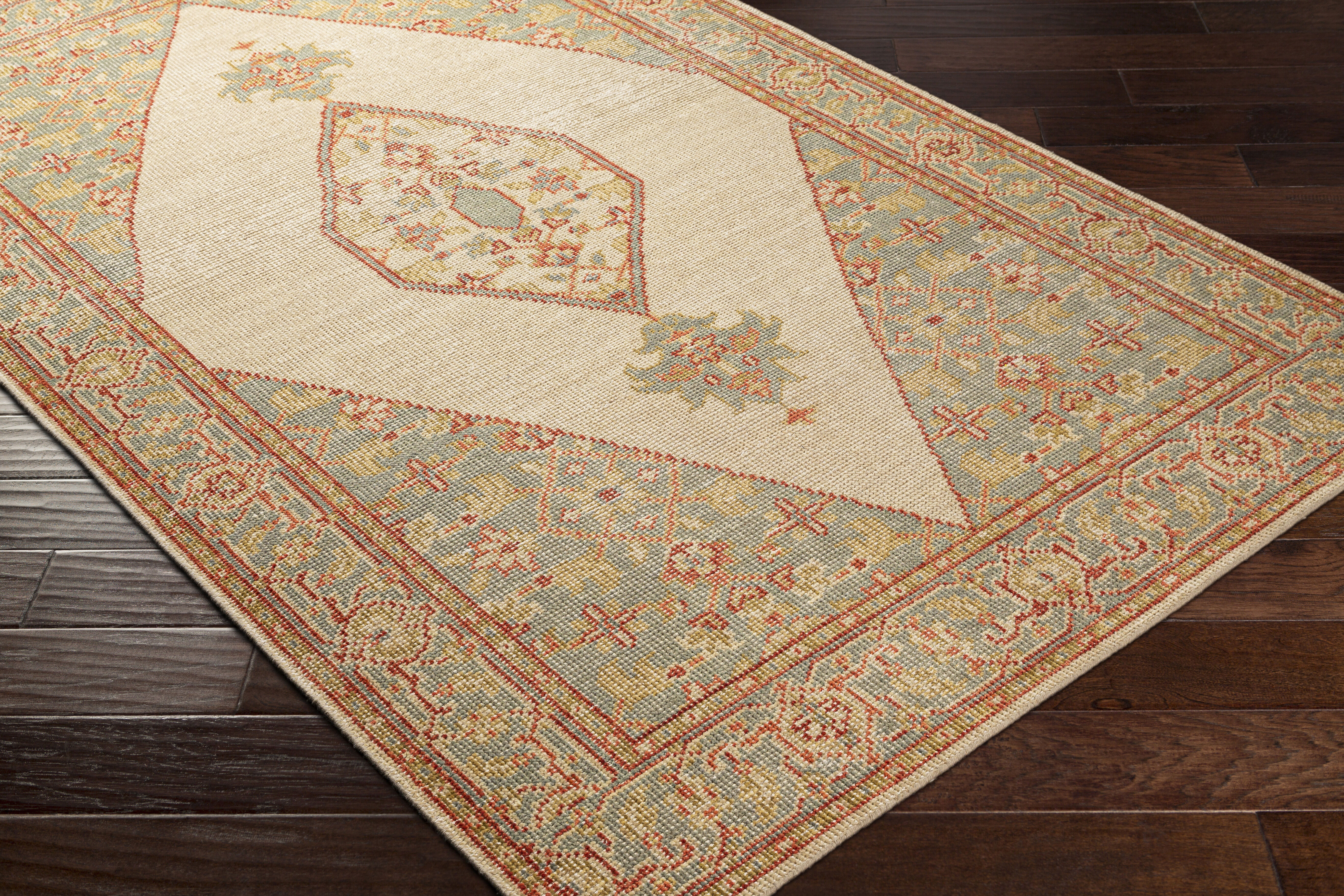 Zahra 36 X 24 inch Dusty Sage Rug in 2 x 3, Rectangle