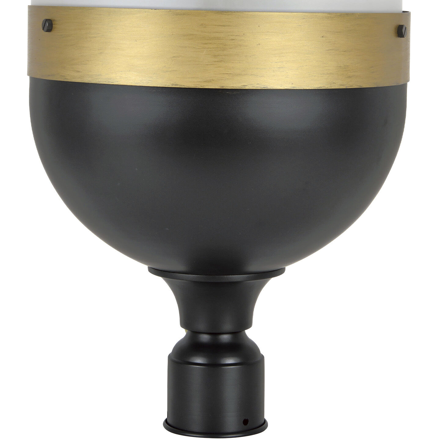 Capsule 3 Light 23.25 inch Matte Black and Textured Gold Outdoor Post, Brian Patrick Flynn