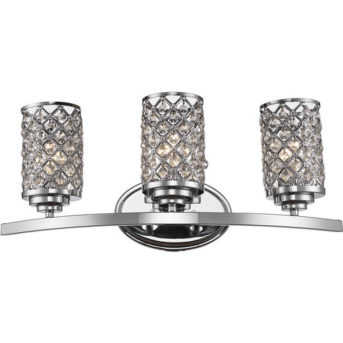 Infusion 3 Light 24 inch Polished Chrome Vanity Bar Wall Light