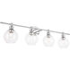 Collier 4 Light 38 inch Chrome Wall sconce Wall Light