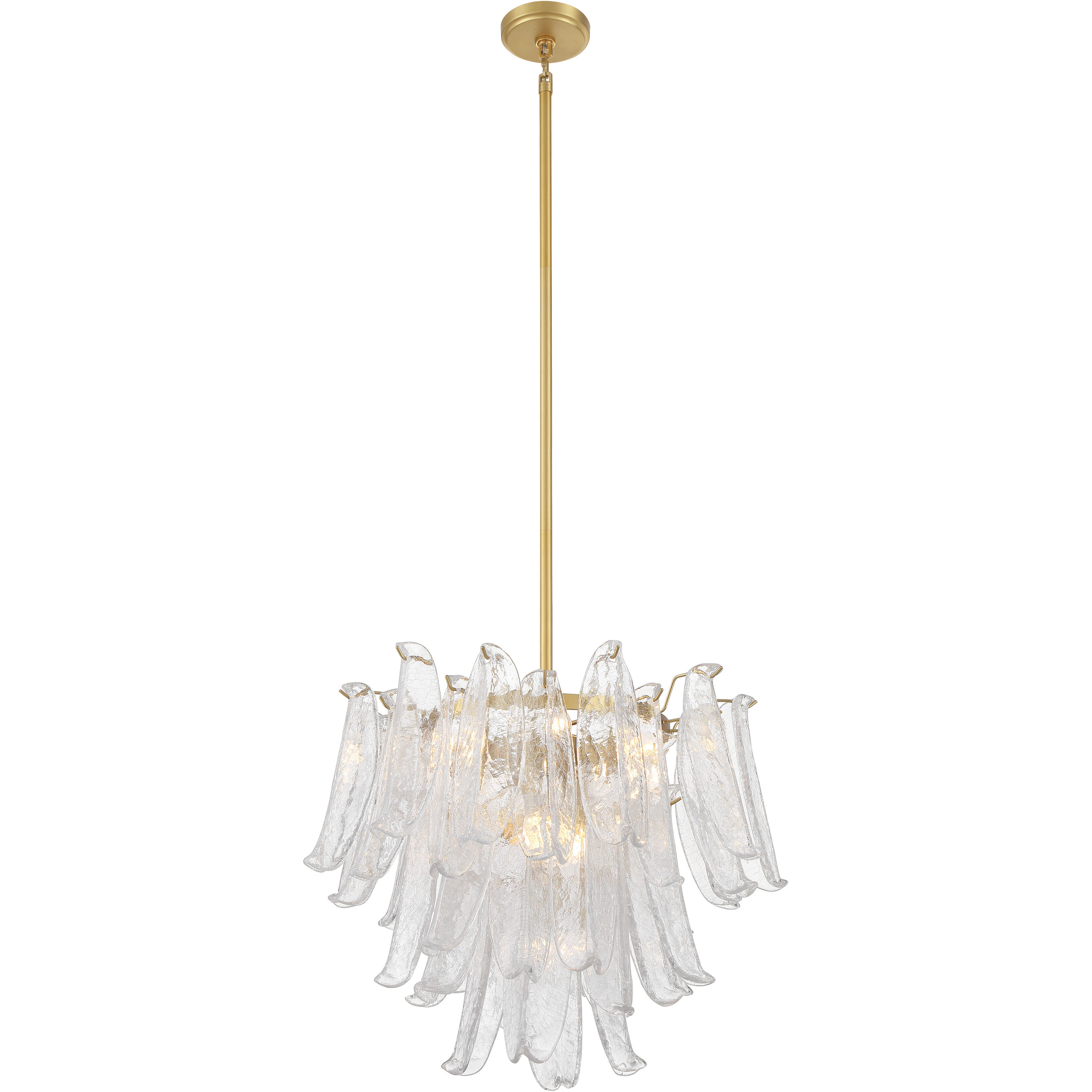 Regent 9 Light 23 inch Legacy Brass Chandelier Ceiling Light in Clear Crackled Glass