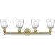 Brookfield 4 Light 32.75 inch Brushed Brass Bath Vanity Light Wall Light in Clear