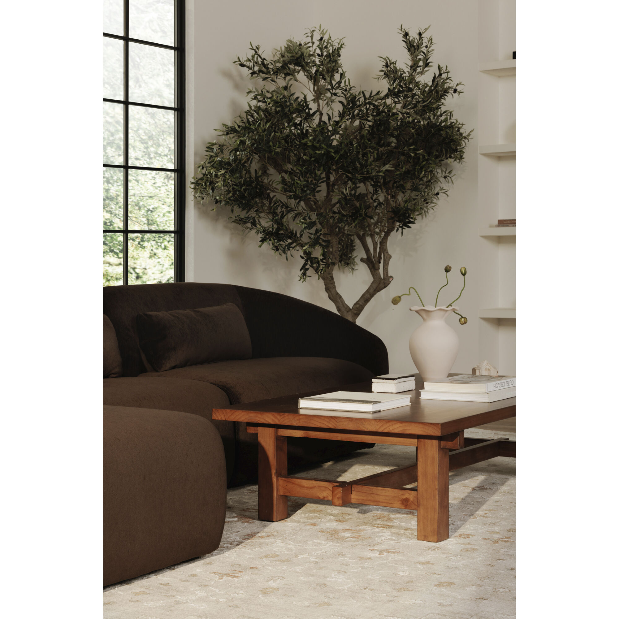 Amelia Dark Brown Sofa, Left