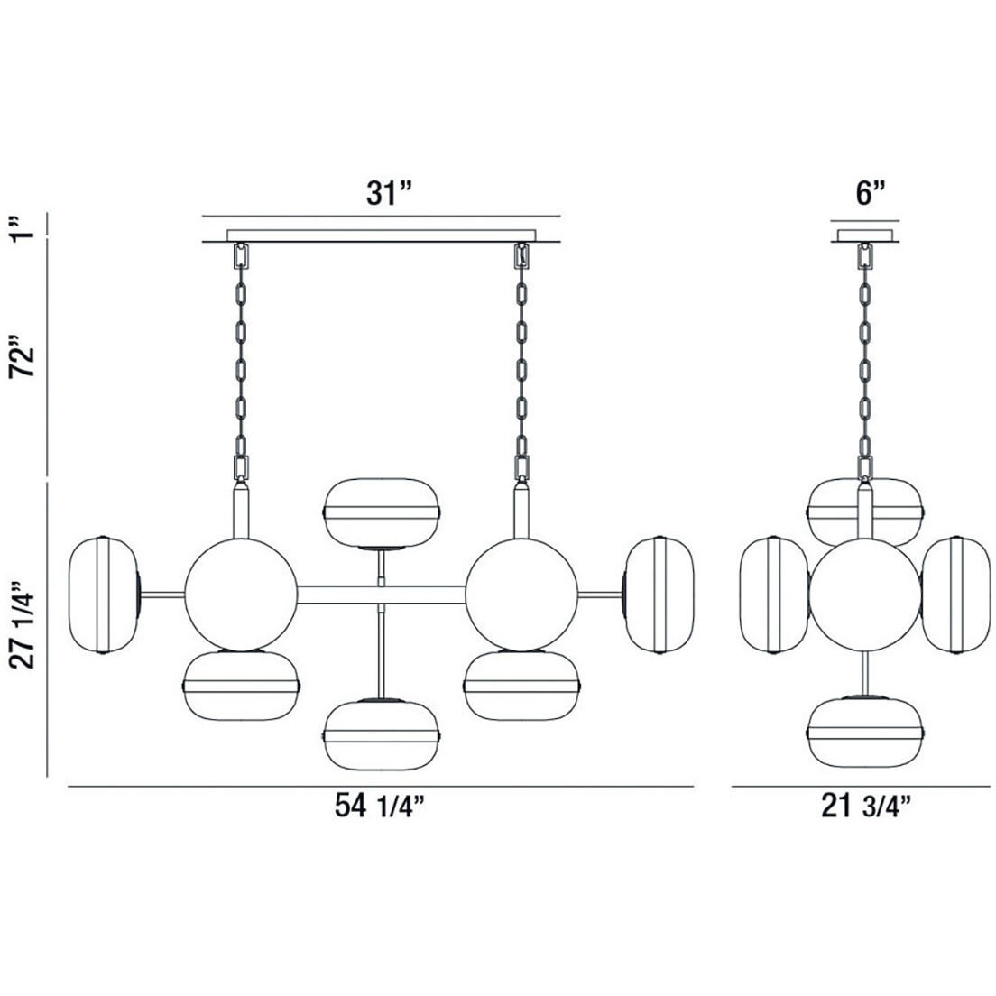 Nottingham 10 Light 21.75 inch Brass Chandelier Ceiling Light