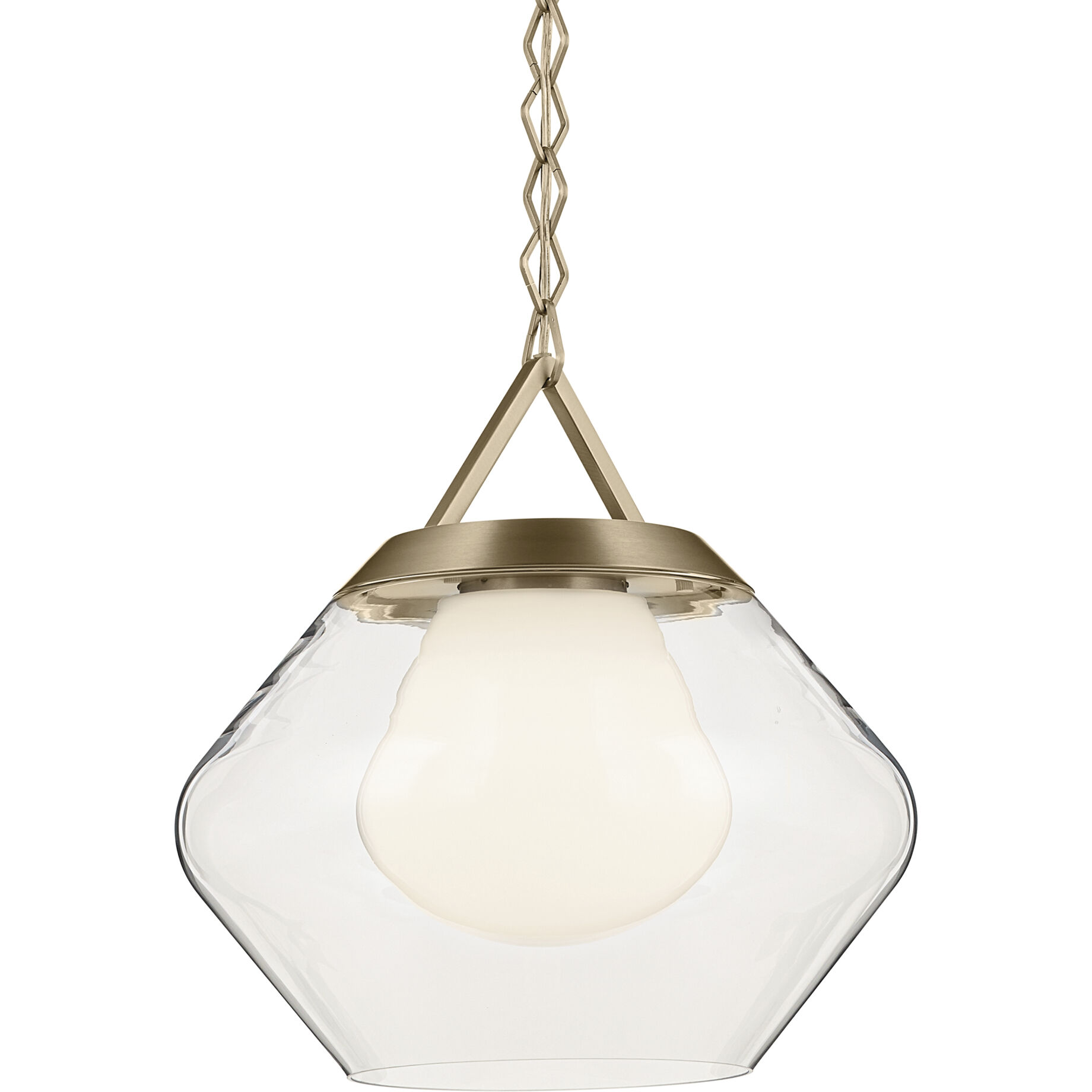 Nella 1 Light Champagne Bronze Pendant Ceiling Light