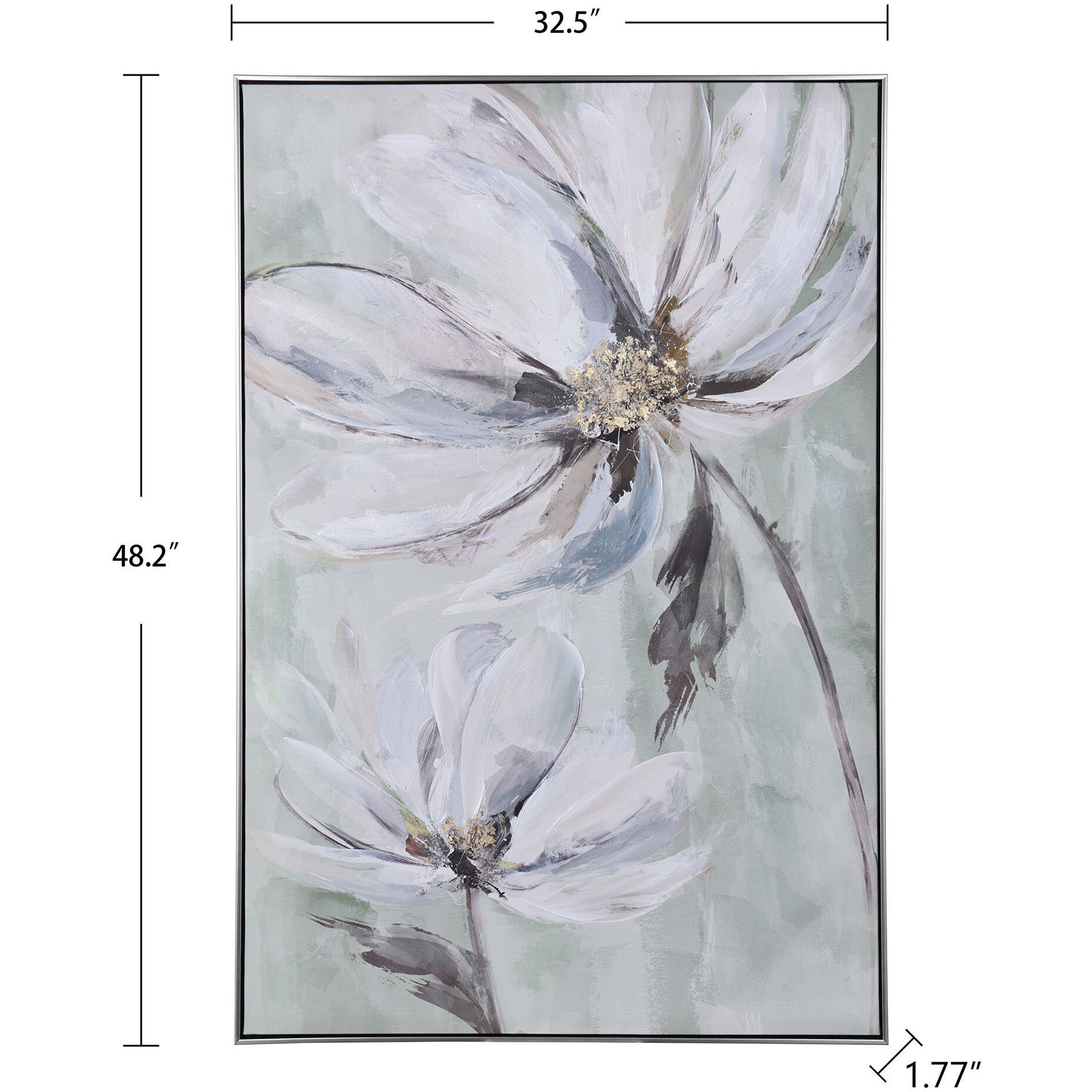 White Flowers White Wall Art