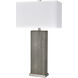 Against the Grain 34 inch 150.00 watt Light Gray with Satin Nickel Table Lamp Portable Light