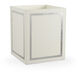 Claire Bell Cream/Metallic Silver Wastebasket