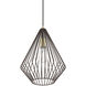 Linz 1 Light 12 inch Bronze with Antique Brass Accents Pendant Ceiling Light