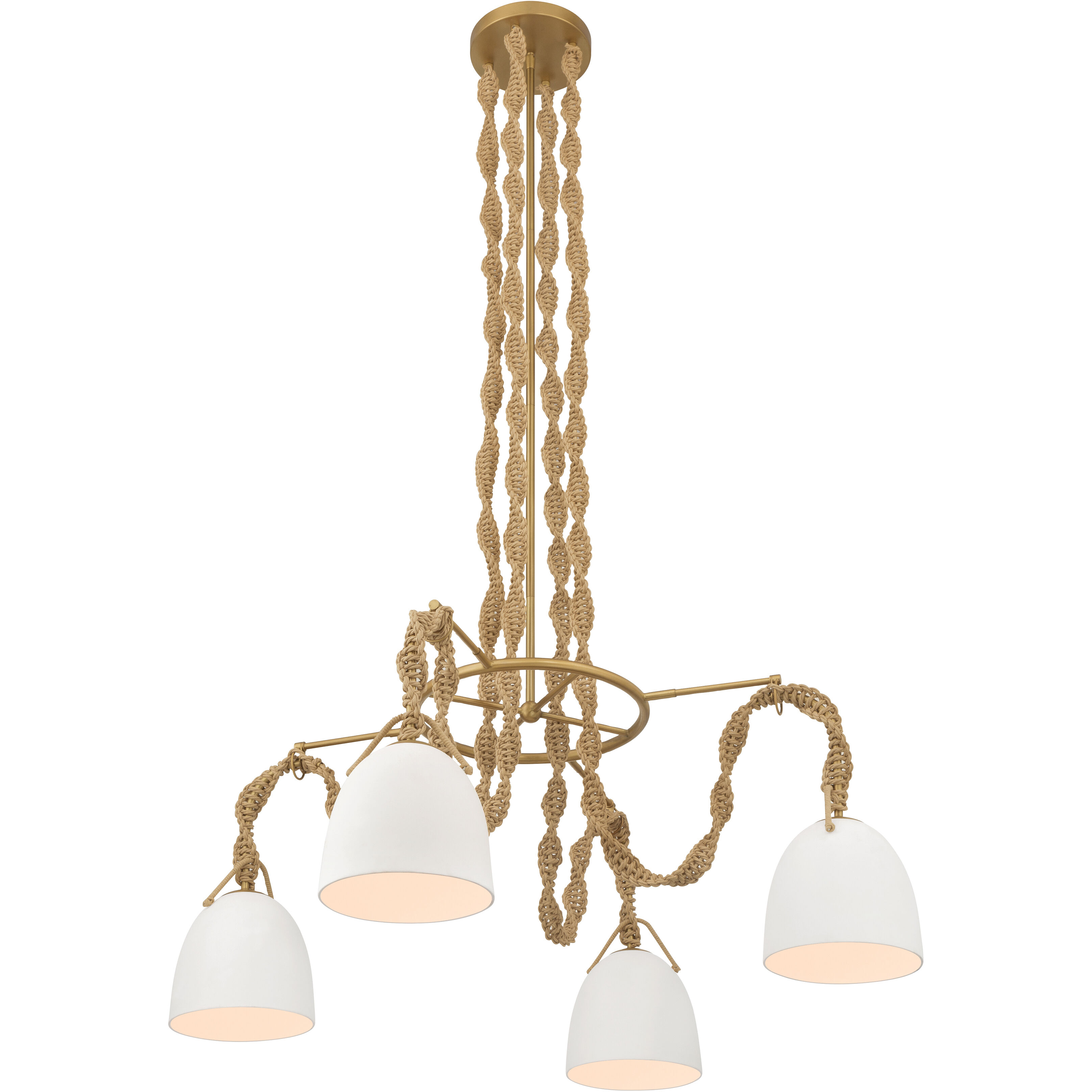 Cordon 4 Light 40 inch Legacy Brass Pendant Ceiling Light