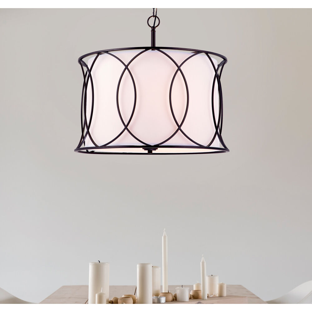 Madison 3 Light 21 inch Oil Rubbed Bronze Chandelier Ceiling Light