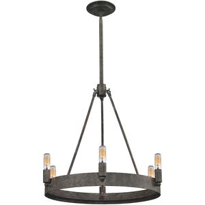 Lewisburg 6 Light 21 inch Malted Rust Chandelier Ceiling Light