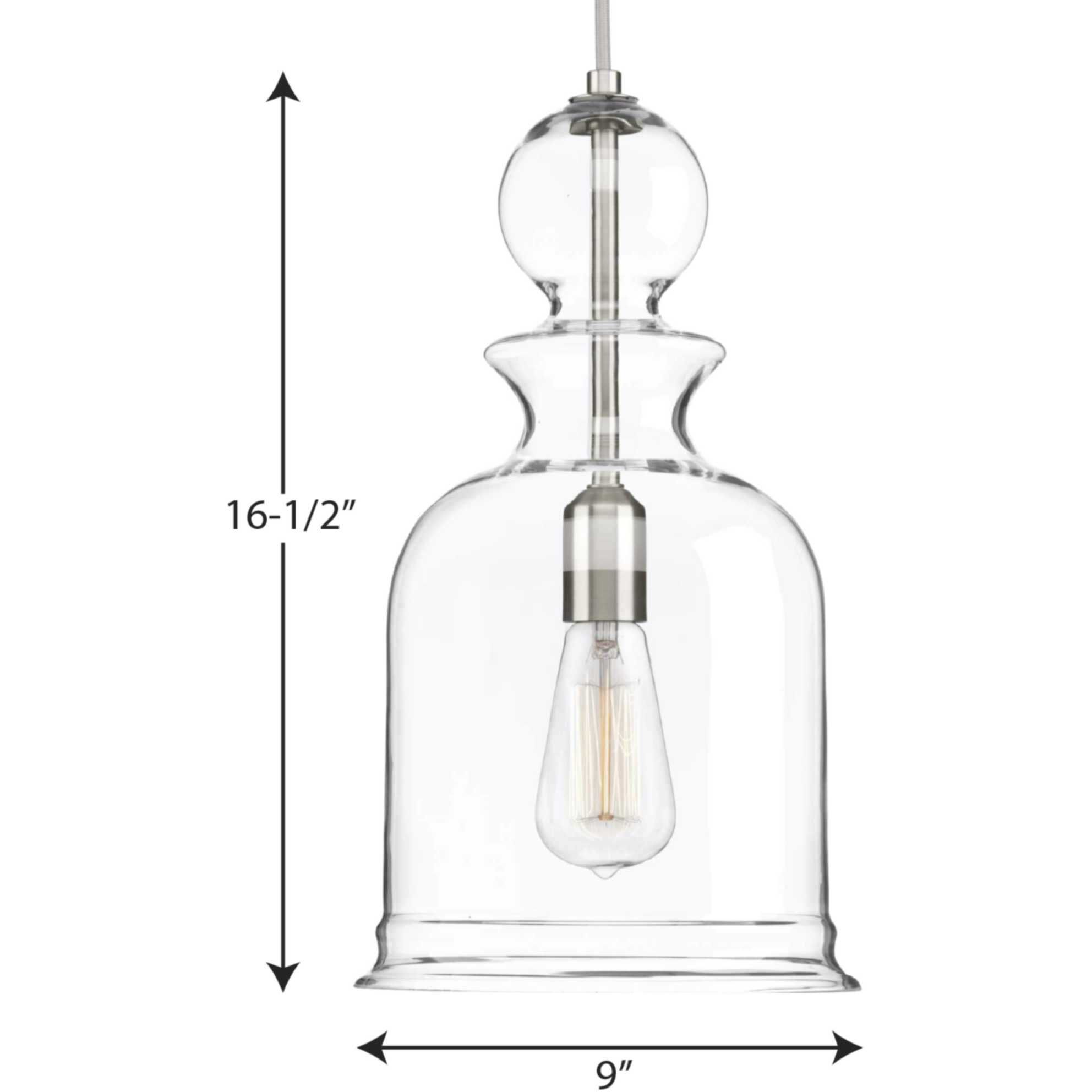 Staunton 1 Light 9 inch Brushed Nickel Pendant Ceiling Light, Design Series