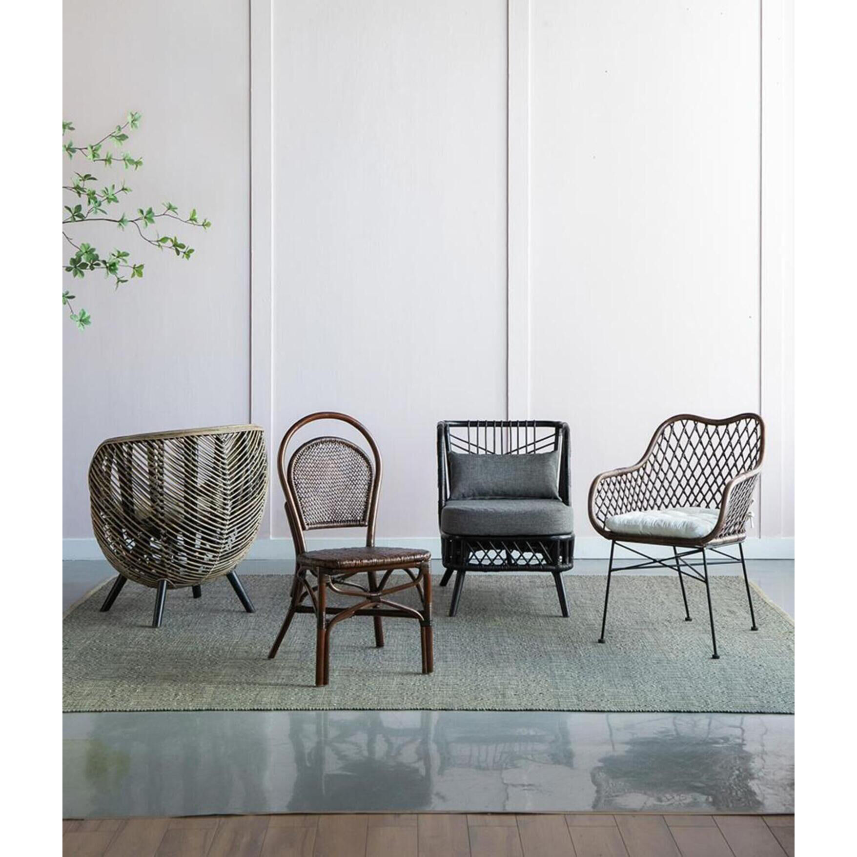 Gogo Brown Chair, With Cushion