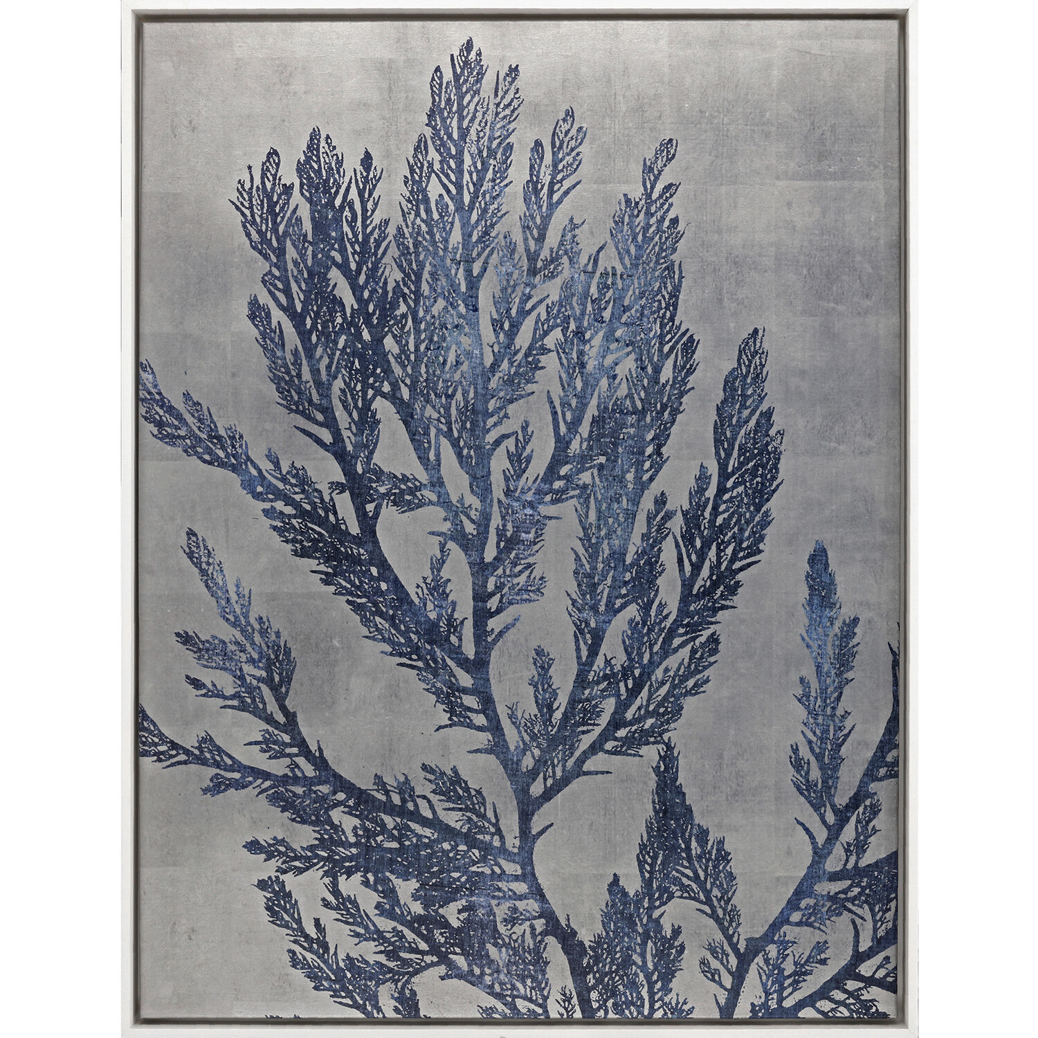 Silver Isle Blue and Metallic Canvas