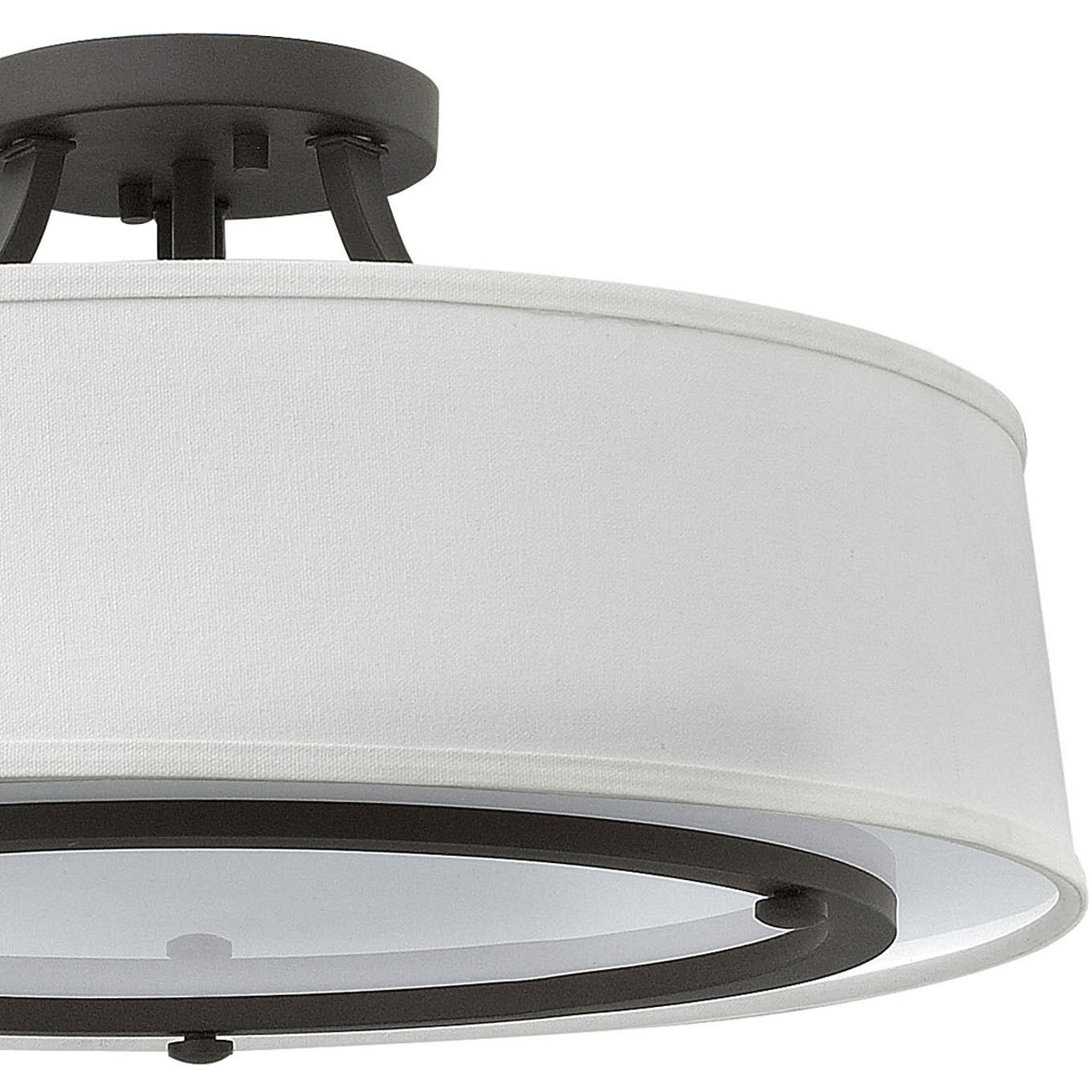 Harrison 3 Light 20 inch Buckeye Bronze Indoor Semi-Flush Mount Ceiling Light