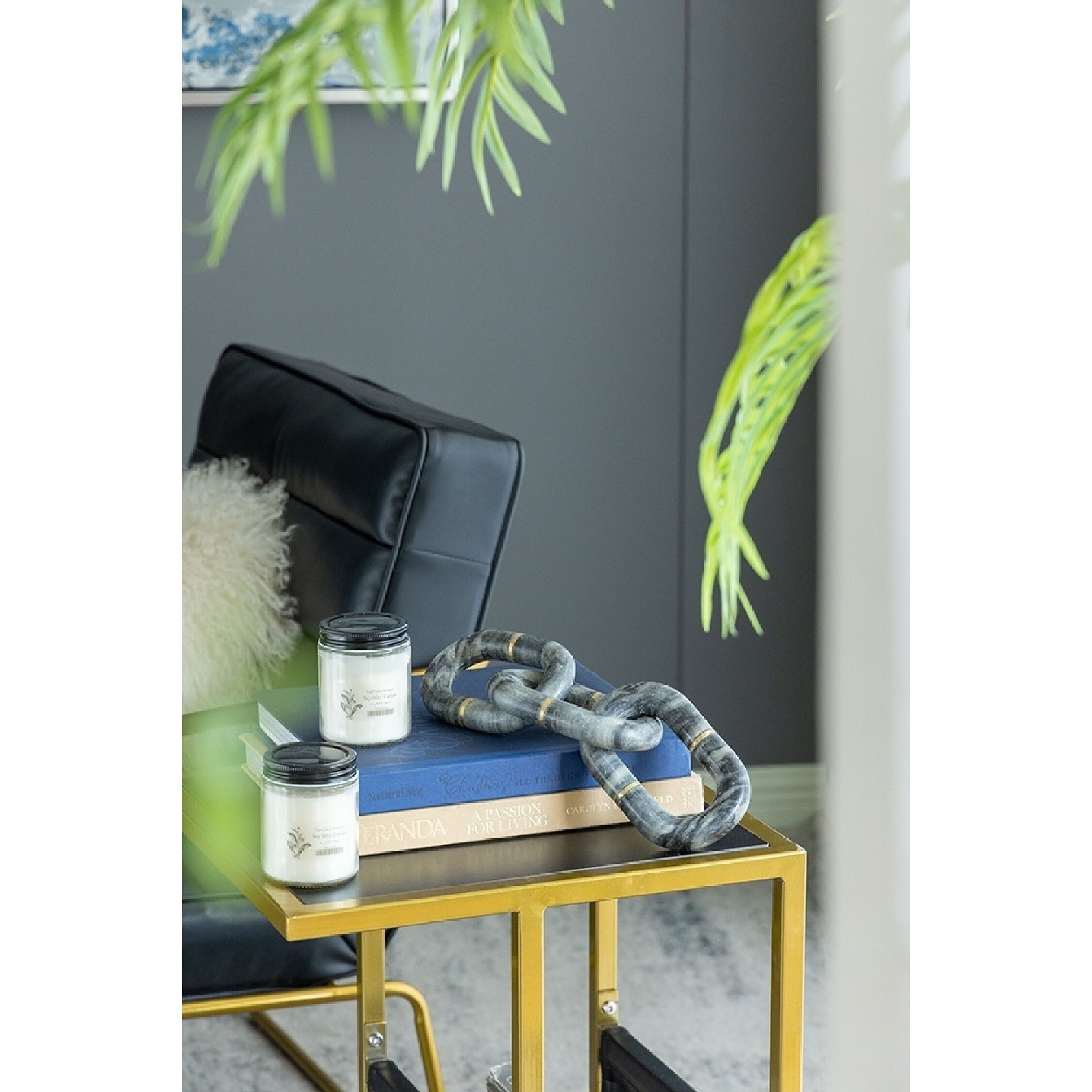 Anita Gray/Brass Marble Chain