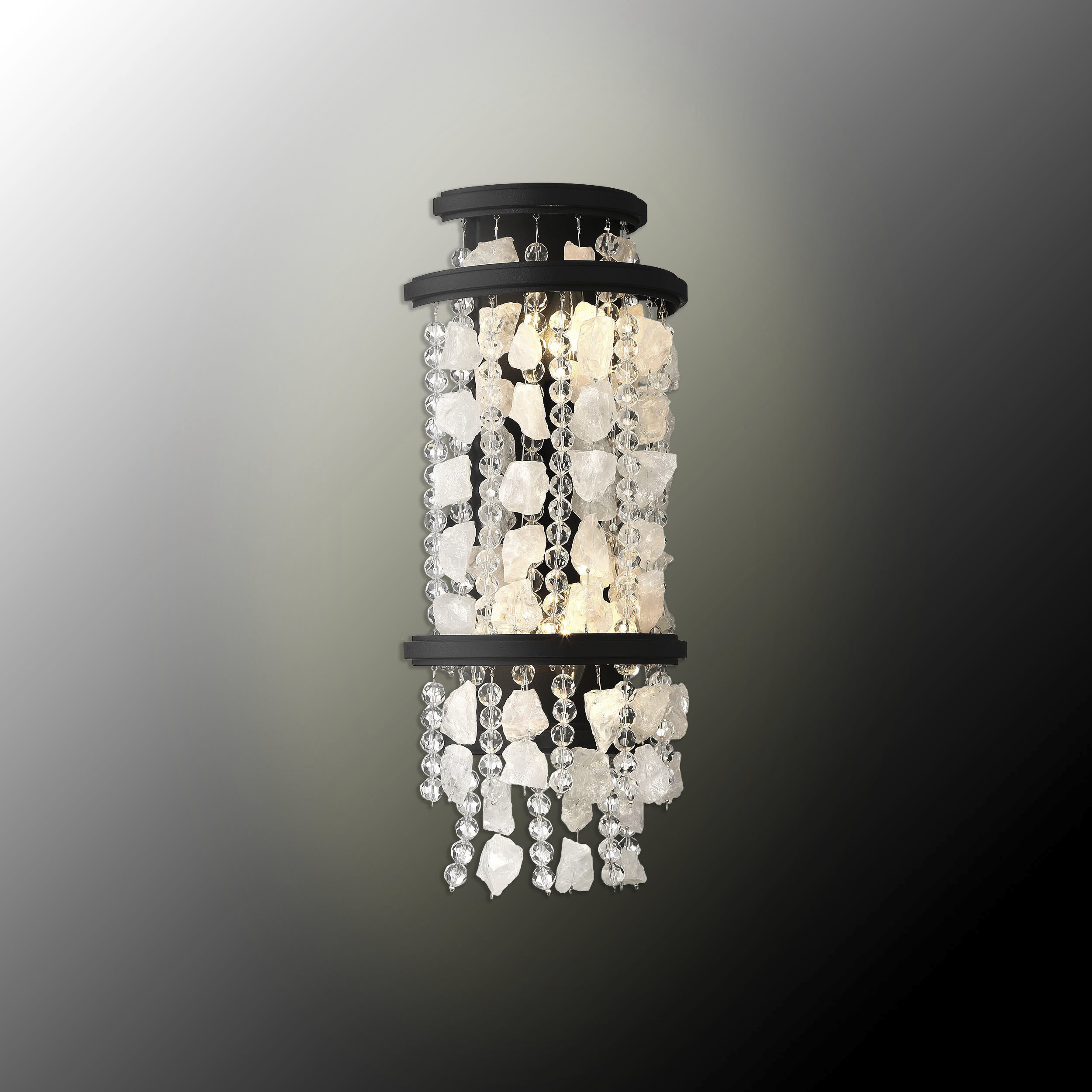 Shimmering Elegance 2 Light 4 inch Sand Coal Wall Sconce Wall Light