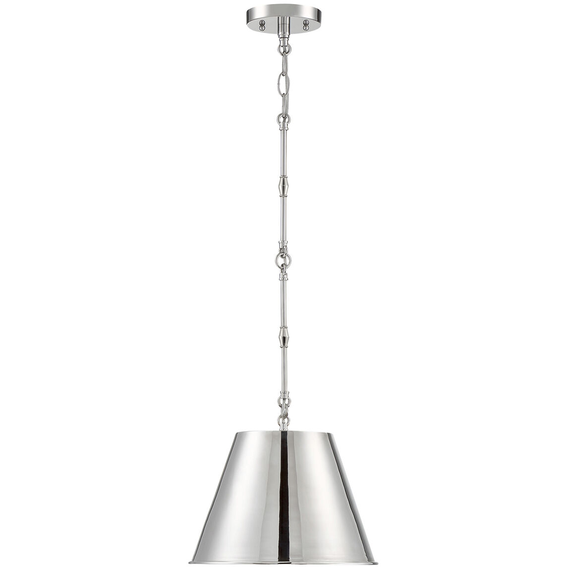 Alden 1 Light 12 inch Polished Nickel Pendant Ceiling Light, Essentials