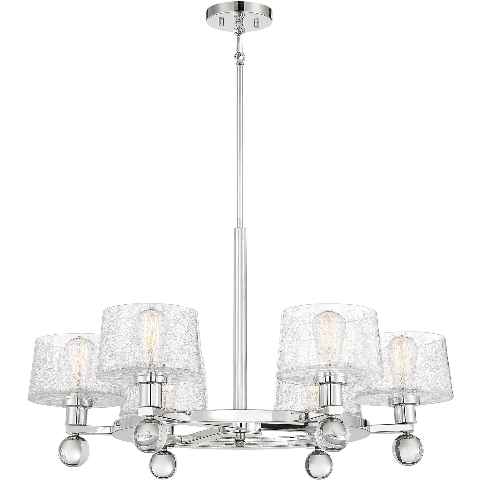 Hanover 6 Light 32 inch Polished Nickel Chandelier Ceiling Light, Essentials