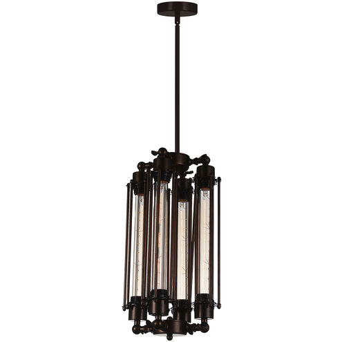 Kiera 4 Light 10 inch Chocolate Down Mini Pendant Ceiling Light