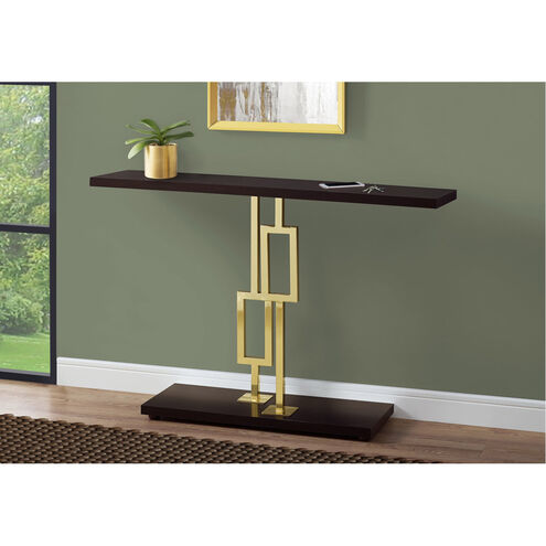 Thompson 47 X 32 inch Cappuccino and Gold Accent Table