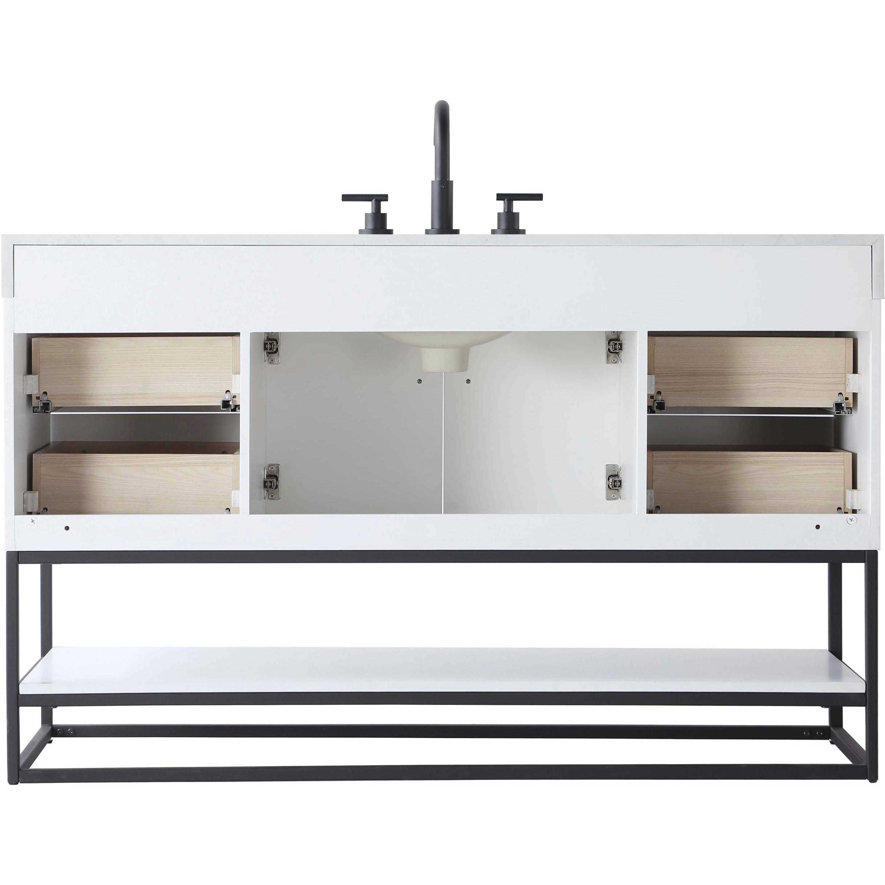 Caroline 54 X 34 inch White Bathroom Vanity Cabinet